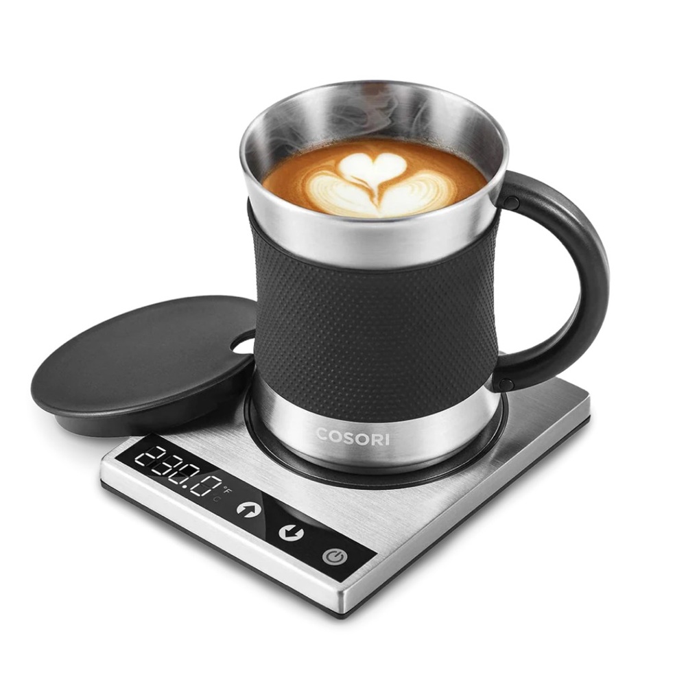 COSORI | COFFEE WARMER & MUG SET ELECTRIC 24 WATTS STAINLESS STEEL TOUCH TECH